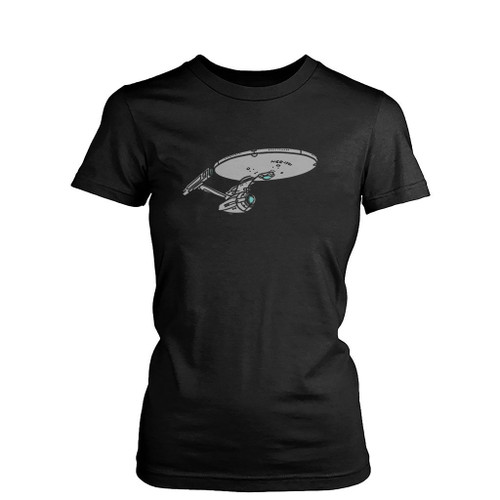 Starship Enterprise Womens T-Shirt Tee