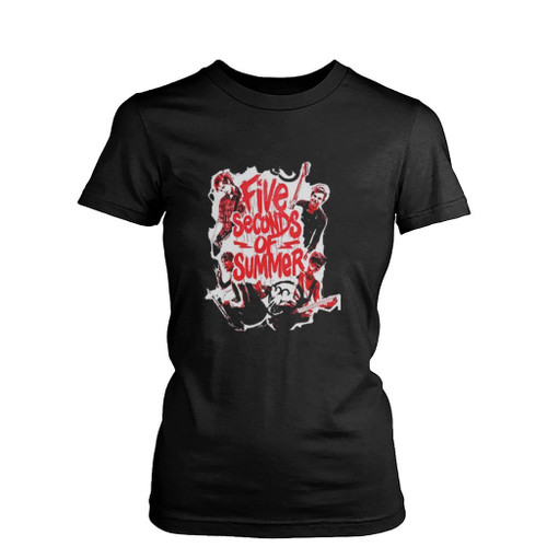 5Sos World Tour 5 Seconds Of Summer Womens T-Shirt Tee