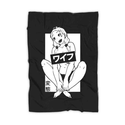 Welcome Senpai Hentai Ahegao Parody Fleece Blanket
