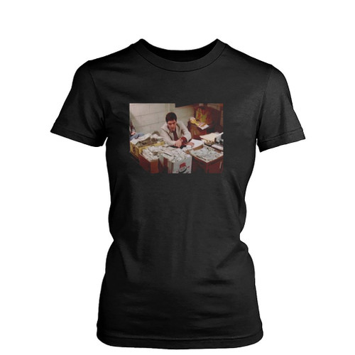 Al Pacino Scarface Boxes Of Money Womens T-Shirt Tee