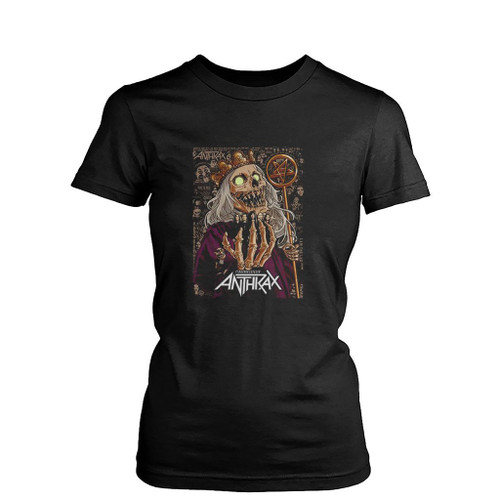 Anthrax Glow In The Dark 40Th King Womens T-Shirt Tee