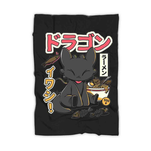 Toothless Ramen Night Fleece Blanket