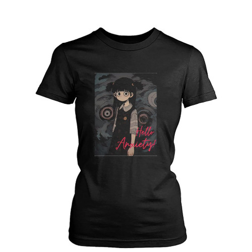 Hello Anxiety Halloween Womens T-Shirt Tee