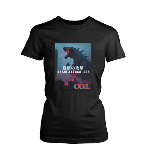 Kaiju Attack 001 Womens T-Shirt Tee