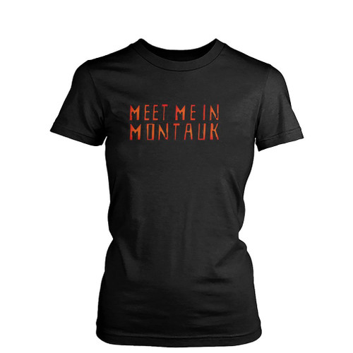 Meet Me In Montauk Eternal Sunshine Of The Spotless Mind Art Love Logo Womens T-Shirt Tee