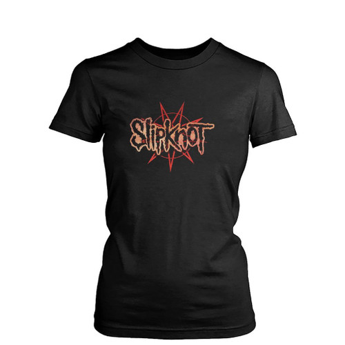 Slipknot Logo Masks Metal Band Womens T-Shirt Tee