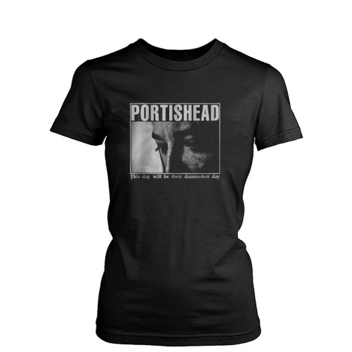 Vintage Portishead 1997 Tour Womens T-Shirt Tee