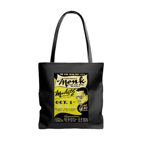 1949 Thelonious Monk Sextet Palace Ballroom Reproduction Concert Tote Bags