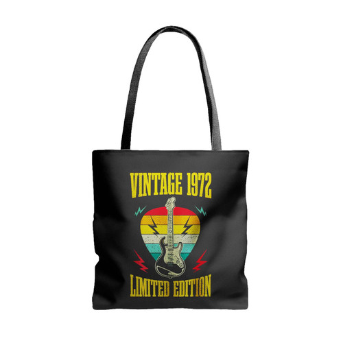 50 Year Old Gifts Vintage 1972 Limited Edition 50th Birthday Guitars Tote Bags