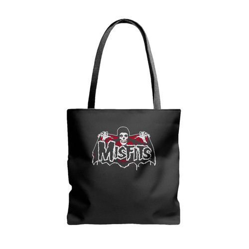Band Misfits Batfiend Skull And Wings Logo Tote Bags
