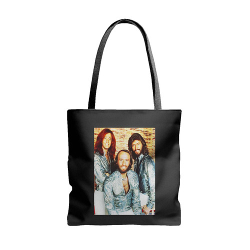 Bee Gees Band Portrait Photo Tote Bags
