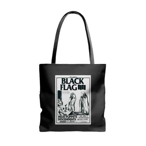 Black Flag Flyer Tote Bags
