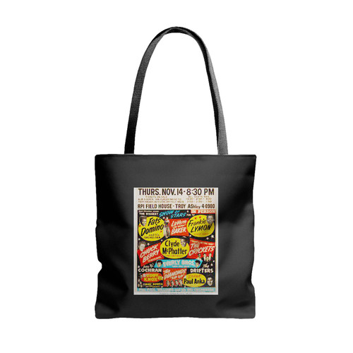 Buddy Holly Chuck Berry Eddie Cochran Everly Bros 1957 Biggest Tote Bags