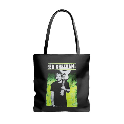 Ed Sheeran 2015 Tour Black Neon Green Tote Bags