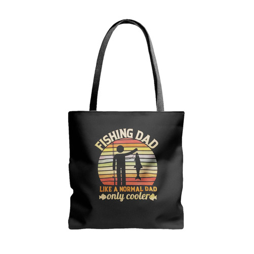 Fishing Dad Vintage Fisher Fisherman Tote Bags