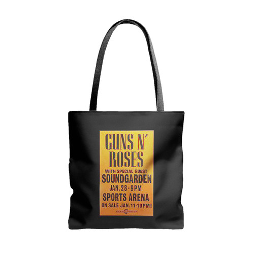 Guns N' Roses And Soundgarden 1992 Boxing Style Concert Tote Bags