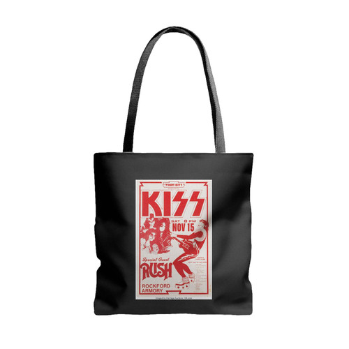 Kiss Rush 1975 Rockford Illinois Concert 1 Tote Bags