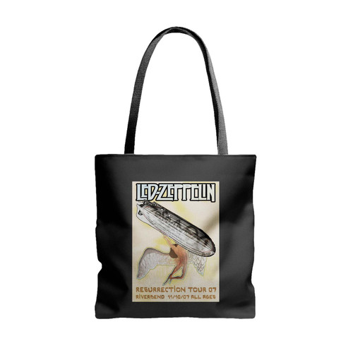 Led Zeppelin Resurrection Tour Graphic Music Rock Concert Tote Bags