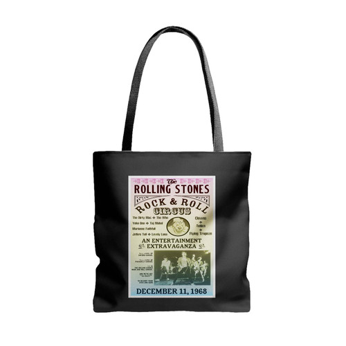 Per Diem Printing Rolling Stones Rock And Roll Circus Tote Bags