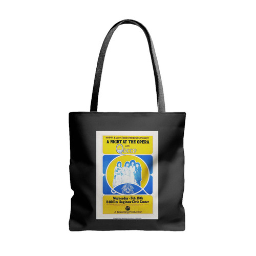 Queen A Night At The Opera Saginaw Civic Center Concert Tote Bags