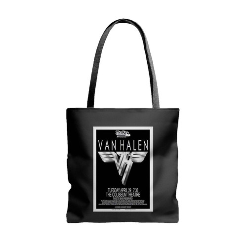 Raw Sugar Art Studio Van Halen 1980 Cleveland Concert Tote Bags