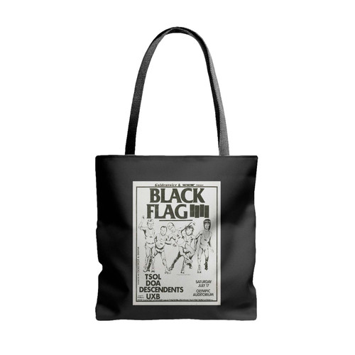 Raymond Pettibon Black Flag Punk Flyer 1982 Tote Bags
