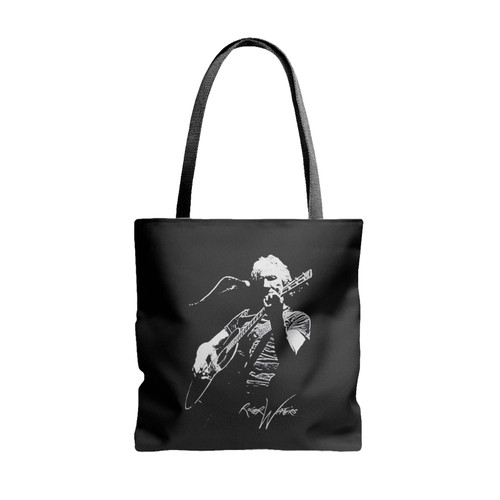 Roger Waters Photo Stencil Tote Bags Roger Waters Photo Stencil Tote Bags