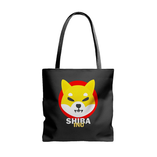 Shiba Inu Crypto Coin Cryptocurrency Tote Bags