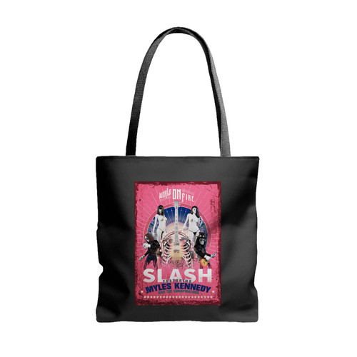 Slash World On Fire Tote Bags