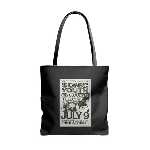 Sonic Youth Pine Street Theatre Concert 1 Tote Bags