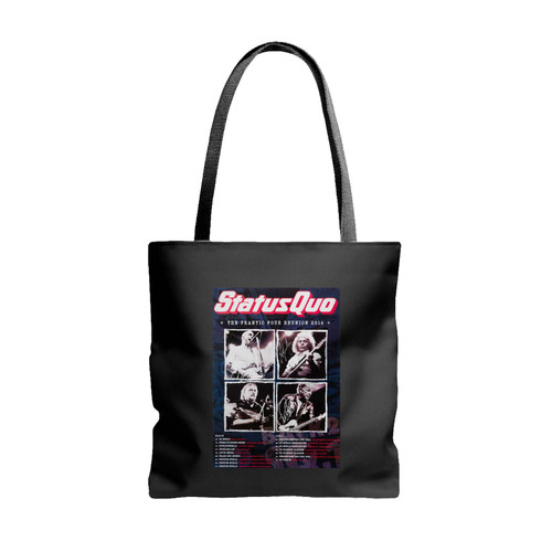 Status Quo The Frantic Four Reunion 2014 Signed Tote Bags