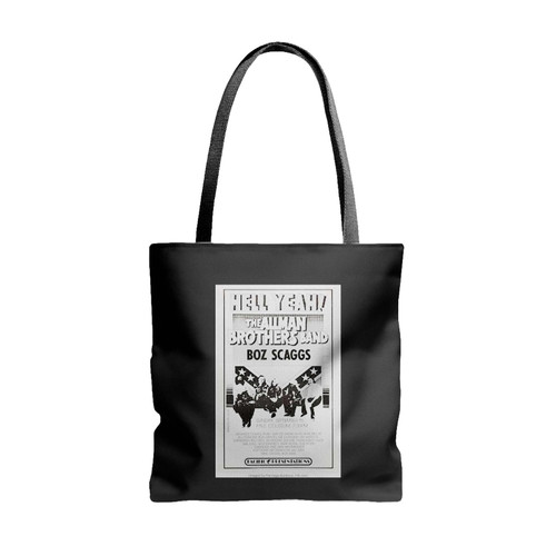 The Allman Brothers Band 1973 Hell Yeah Vancouver B C Concert Tote Bags