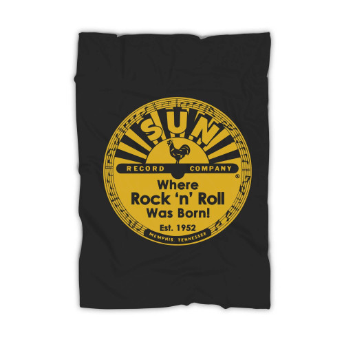 Sun Records Company Tennessee Rockabilly Logo Blanket