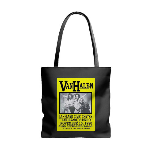Van Halen Replica 1980 Concert Tote Bags