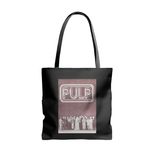 Vintage Pulp Different Class Wedding Photo British Rock Band Tote Bags