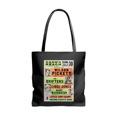 Wilson Pickett & The Drifters 1967 Concert Tote Bags