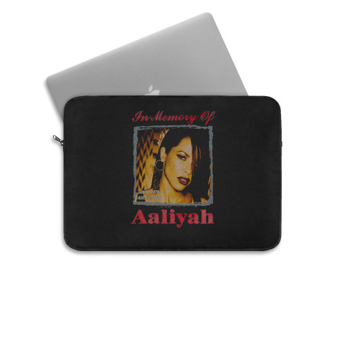 Aaliyah In Loving Memory Vintage Pop One In A Million Laptop Sleeve