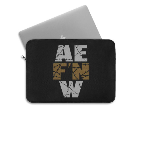 Ae F N W All Elite Wrestling Laptop Sleeve
