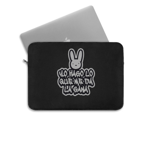 Bad Bunny Merch Yo Hago Lo Que Me Da La Gana Laptop Sleeve