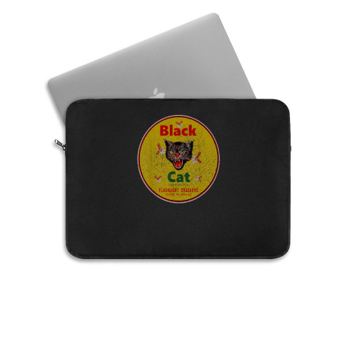Black Cat Firecrackers Laptop Sleeve