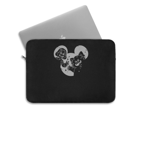 Black White Turning Red Mouse Head Laptop Sleeve