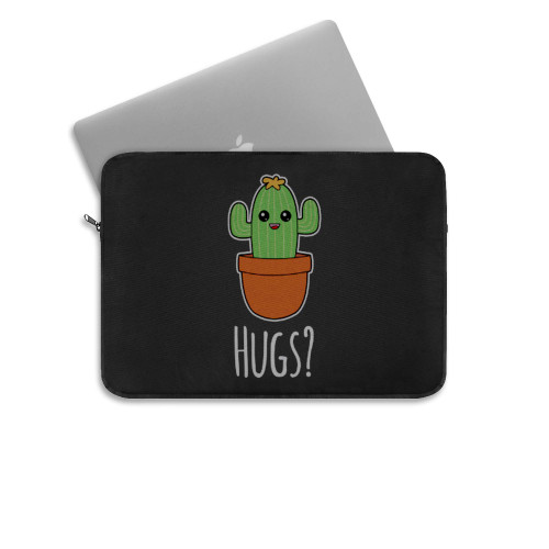 Cactus Wants Hugs Cartoon Cute Joke Plant Laptop Sleeve