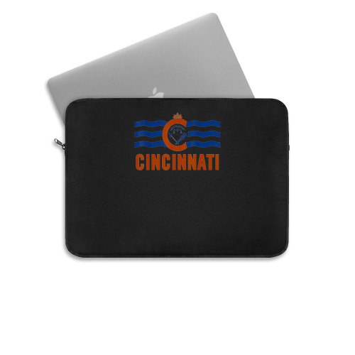 Cincinnati Soccer Shirt Cincy Flag Laptop Sleeve