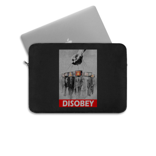 Disobey Tv Heads Slavery Laptop Sleeve