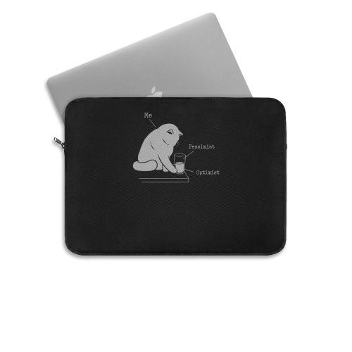 Glass Graphic Optimist And Pessimist Laptop Sleeve Glass Graphic Optimist And Pessimist Laptop Sleeve
