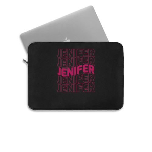 Jenifer - Wave Typography Style Laptop Sleeve