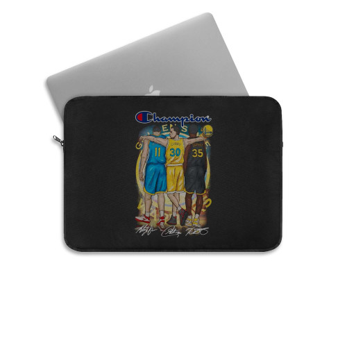 Logo Champion Golden State Warriors Stephen Curry Klay Thompson Kevin Durant Signatures Laptop Sleeve