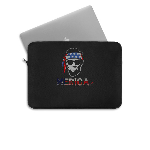 Merica Abe Lincoln4Th Of July American Flag Murica Laptop Sleeve