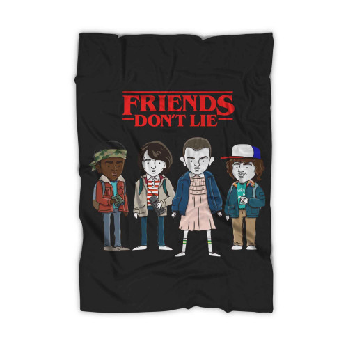 Stranger Things Friens Dont Lie Blanket