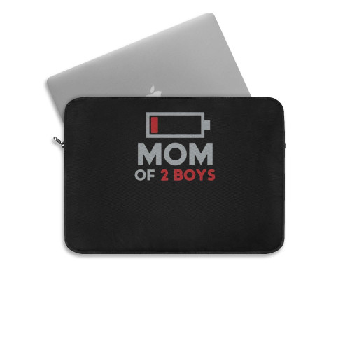 Mom Of 2 Boys Son Mothers Day Birthday Laptop Sleeve